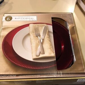 Stunning Beaded Charger Plates set of 6